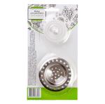 Набор д/раковины 2пр(фильтр нерж сталь д6см+пробка пласт) ГЦ/CBV4141/889-038