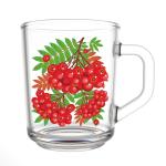 Кружка стекл 0,2л Рябинушка Декостек/335-Д 