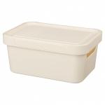 Ящик универс Люкс 27*19*12см 4,6л бежевый с крышкой Бытпласт/433205434 (э)