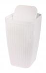 Вязаное плетение белый Контейнер д/мусора с подвижной крышкой 10л Башпласт/М7487