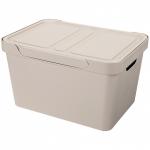 Ящик универс Люкс 38*27,6*22см 18л светло бежевый с крышкой Бытпласт/433205834 (э)