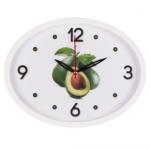 Часы настенные овал белый корпус 22,5*29см Авокадо/2720-007