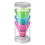 Набор воланов д/бадминтона 3шт ПВХ цветные туба Силапро ГЦ/136-006 б/этик