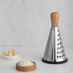 Терка нерж сталь 4-х сторонняя 20см дерев ручка Сатоши ГЦ/885-127