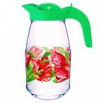 Кувшин стекл 1,5л Тюльпаны Декостек/1607-Д /Т00018439