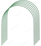 Набор дуга парниковая стальная металл в ПВХ 3м*1м*1,2м 6шт d10мм/00144278