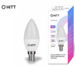 Лампа светодиод 9W (60ВТ) E14 свеча теплый свет HiTT/1010025