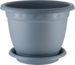 Горшок д/цветов Афродит 12,7л с поддоном серый ПР/IG420711026 (э)