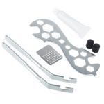 Ремкомплект велосипедный (клей,ключ,терка,5заплаток,2колп,2жгут,2монтир с крючком)/195-062 