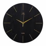 Часы настенные круг д30см корпус черный с золотом Классика/3020-002