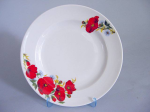 Тарелка мелкая фарфор 24см Маки красные Идиллия ДФЗ/4с0185