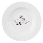 Тарелка глубокая фарфор 20см Гуси новые гладкий край Дулевский ФЗ/101922