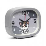 Будильник кварц корпус серый Котенок/В5-021