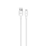 Кабель для зарядки Micro USB 2,4А 1м силикон оплетка белый СЛ/EX-K-1242/9598698