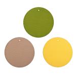 Подставка п/горячее силикон д18см Соты 3цв ГЦ/891-298														