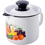 Кружка эмал 1л с крышкой с носиком Эквадор КМК/40204-072/4эк