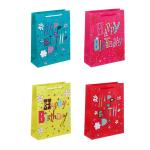 Пакет подарочный бумажный 18*24*7см С Днем Рождения/507-333 КРАТНО 6ШТ