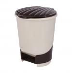 Ведро д/мусора с педалью 18л сл кость Башпласт/М1287