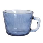 Кружка стекл 0,35л рефленая голубая ГРН/65529-13