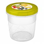 Банка пласт с завинч крышкой 1л с декором Бытпласт/437101009