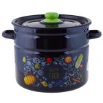 ЗДОРОВОЕ ПИТАНИЕ Кастрюля эмал 9л цилиндр черн ПЛТ/1с200с