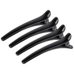 2 Набор заколок зажимов д/волос 7,5*1*2,2см 4шт черные СКР/109560