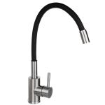 Смеситель д/кухни силиконовый излив SS01-C132 черный СоюзКран/567-057