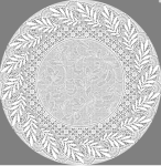 Салфетка ажурная круг 30*30см серебро Grace Лейс LO-1007B/93474