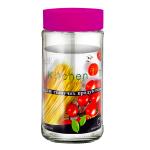 Банка д/сып продуктов 1,5 л МАЯК вкладыш ПАСТА фукс крышка КВ/01028-00003