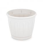 Горшок цветоч Дионис 1,6л с поддоном бел Башпласт/М8243 (э)