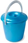 Ведро 10л пласт с крышкой Соло перламутр бирюзовое Мартика/С633КБИР