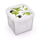 ОЛИВА Контейнер д/СВЧ квадрат 1,4л с защелк Fresh Полимербыт/4357320