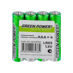 Батарейка LR03 GREEN POWERlab алкалин мизинчик запайка 4шт/00-00028750