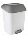Ведро д/мусора с педалью 15л Степ белый Пластик Репаблик/SV4061БЛ (э)