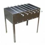 Мангал + 6 шампуров 370мм в пленке 40*25*40см Дачный Горыныч Домашний Сундук/ГР-08 ---