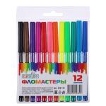 2 Фломастеры 12 цв в ПВХ пенале/256-134 МИН 4ШТ