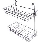 Полка настенная 2х-ярусная 29*12,5*30см хром МВ/АЛТ92С