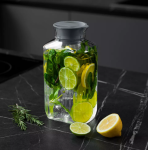 Кувшин пласт 2л с крышкой Тренд серый металлик Бытпласт/440400141