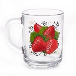 Кружка стекл 0,22л Ягода Клубника Декостек/2007-Д/Т00014403