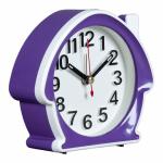 Будильник кварц корпус фиолетовый с белым Классика/В6-006