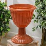 Вазон на высокой ножке Жасмин 12л д38см выс47см коричневый Башпласт/М1556(м) (э)