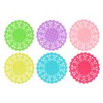 Набор подставок п/горячее резина круг 19см 2шт 6цв /884-428