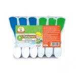 Прищепки д/деликатной одежды Умничка пласт 8,1см*6шт Мультипласт/D0845-6 АКЦИЯ