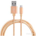 Кабель для зарядки Type C 2А 1м Energy нейлон золотой СКР/104100