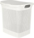 Корзина д/белья 35л Киплекс Ажур с крышкой белое облако Пластик Репаблик/KL410011048