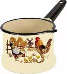 Ковш эмал 1л без крышки Подворье беж КМК/90104-072/4под/сл