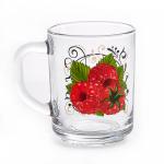 Кружка стекл 0,22л Ягода Малина Декостек/2007-Д/Т00014404