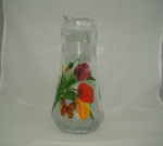 Кувшин стекл 1,15л Касабланка с деколью/43614