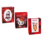 Сумка подарочная ламинированная НГ 23*18*8см Мышка 1 3диз Сноу Бум/369-413