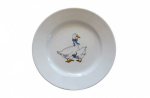 Тарелка мелкая фарфор 20см Гуси новые гладкий край Дулевский ФЗ/101942